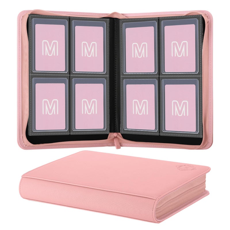MOSLA Toploader Binder,4-Pocket Side Load Trading Card Album, Holds 128 Cards with Double-Sided Pockets for MTG, Sports Cards, Top Loader Storage - Image 1